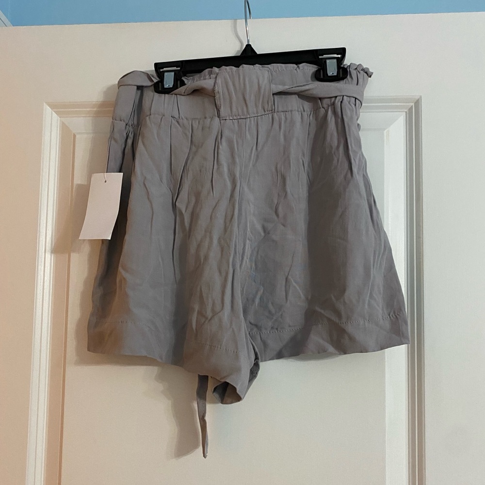 NWT Belk Indigo Rein Grey Front Tie Shorts - Picture 5 of 8